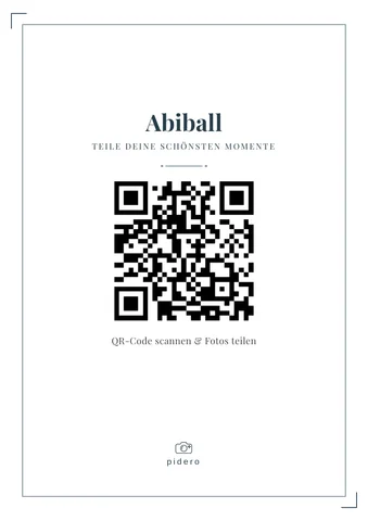 Tischkarte mit QR-Code, Design „Klassik“