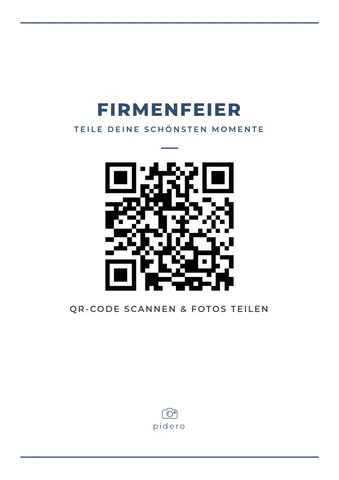 Tischkarte mit QR-Code, Design „Modern“