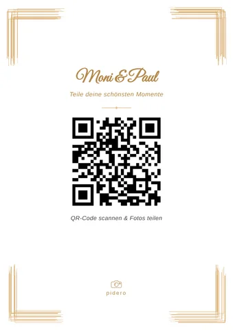 Tischkarte mit QR-Code, Design „Ornament“