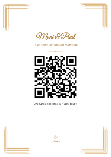 Tischkarte im Design „Ornament“ mit QR-Code