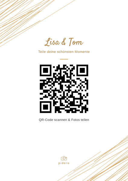 Tischkarte im Design „Impuls“ mit QR-Code