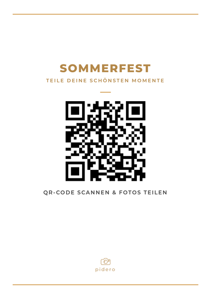 Tischkarte im Design „Modern“ mit QR-Code