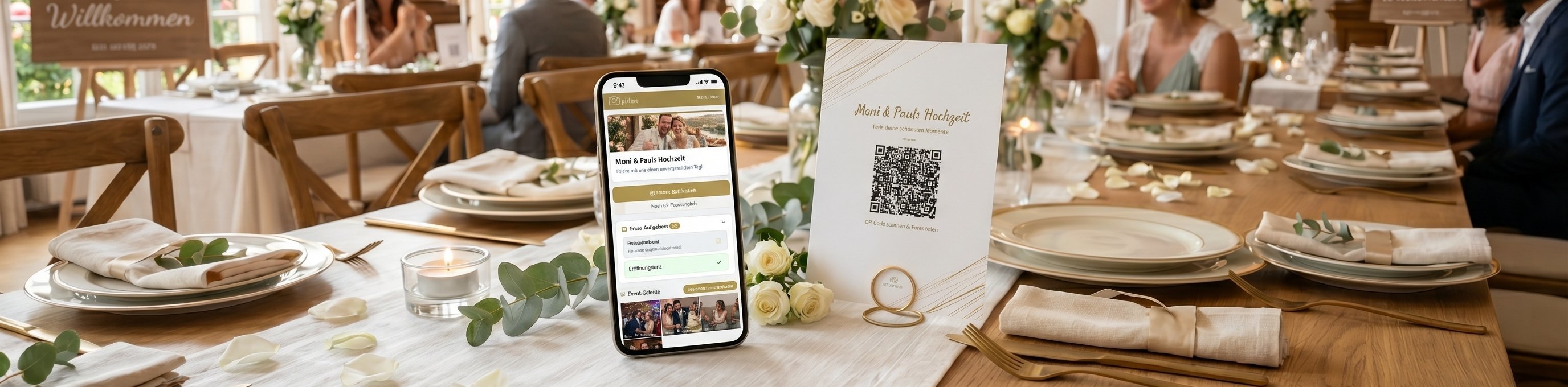 pidero Event-Galerie: QR-Code scannen, Fotos hochladen, gemeinsam erleben